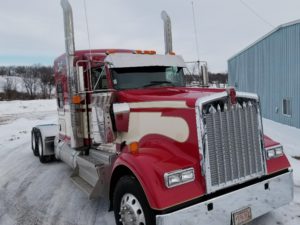 Commercial truck collision repair after image